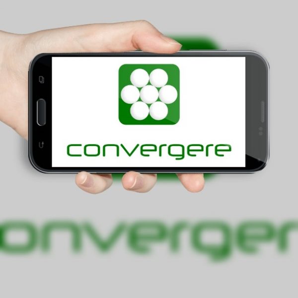 Convergere Logo auf Smartphone-Bildschirm
